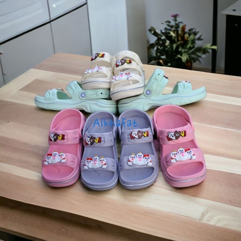 sendal wanita jelly koreal stle karet eva gosome