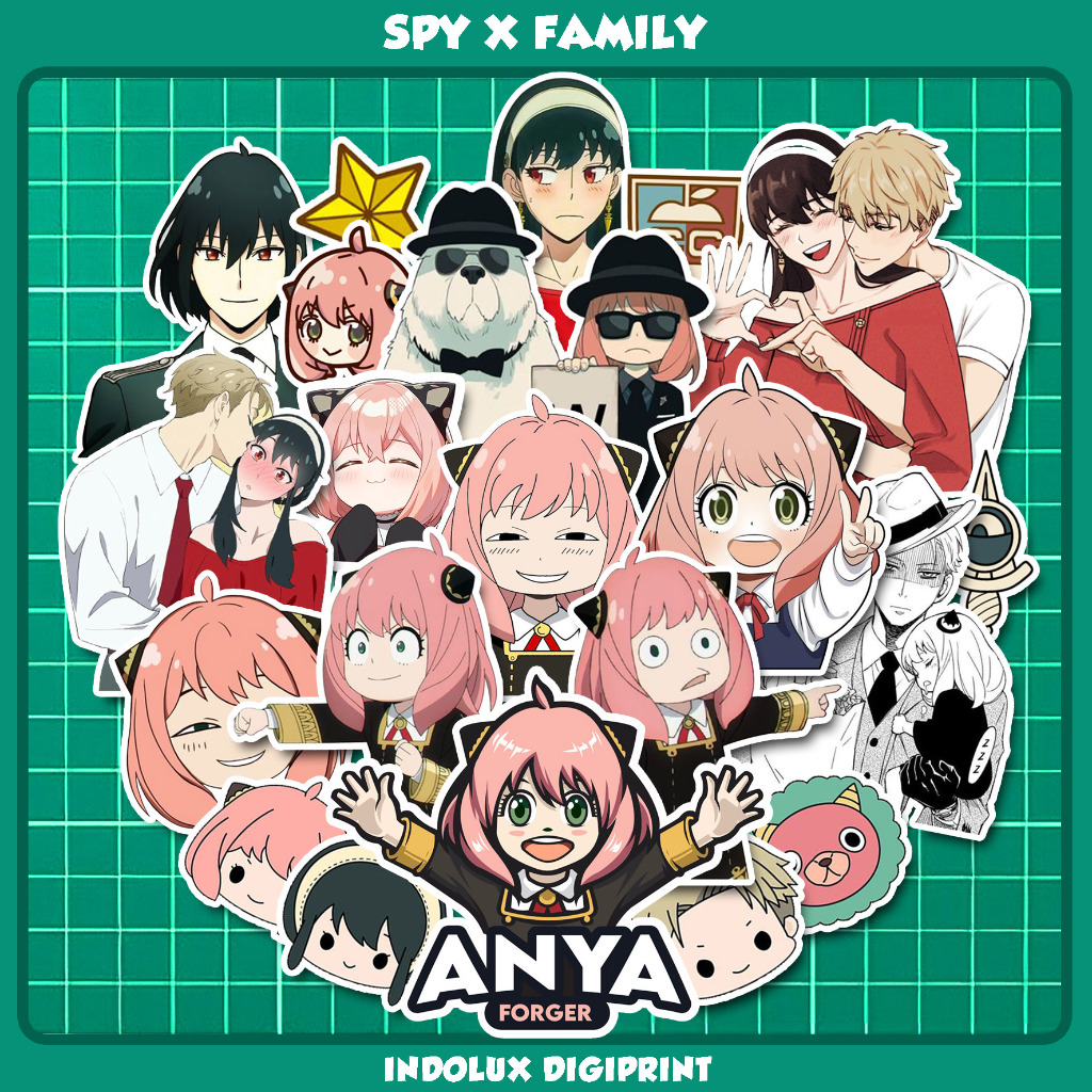 

Spy x Family Sticker Pack 40 Pcs Stiker Anime Anya Forger Jurnal Dekorasi Yor Forger Waterproof