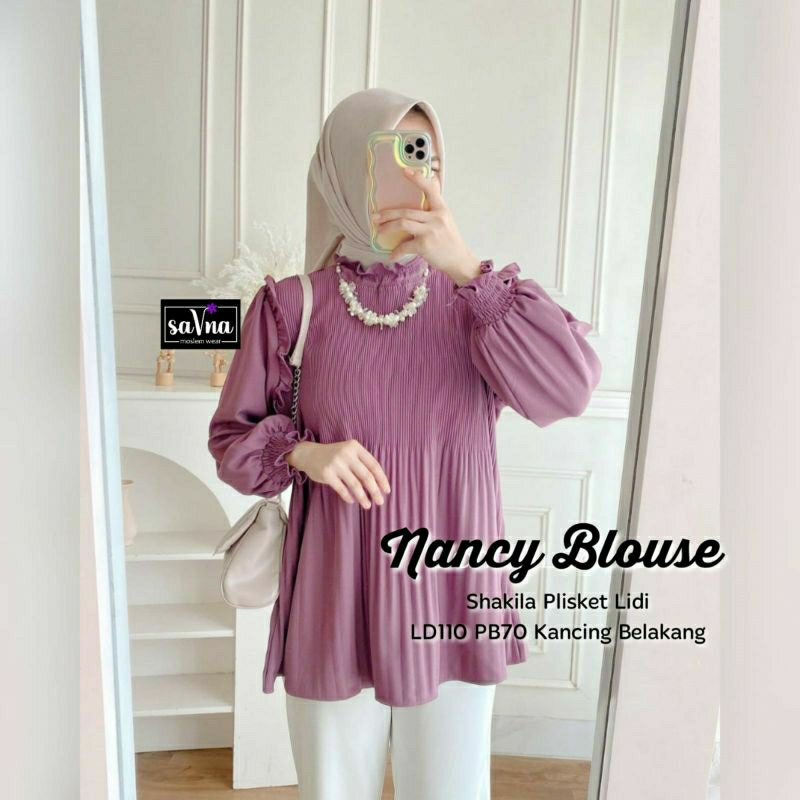 BAJU ATASAN WANITA NANCY BLOUSE / GROSIR BUSANA SURABAYA