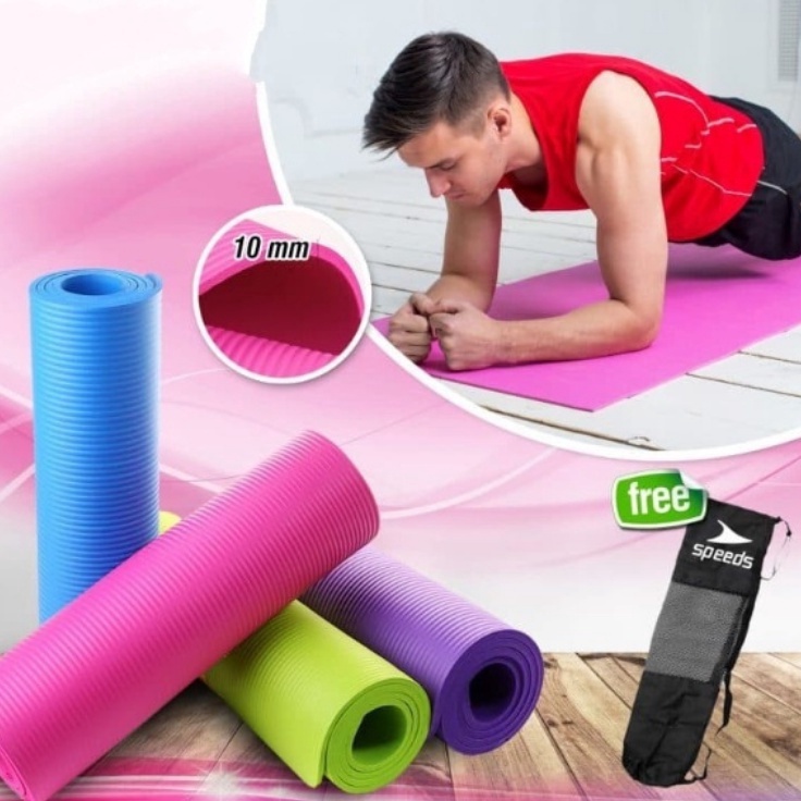 Best BISA COD Matras Yoga Anti Slip Yogamat Matras FitnessMatras Senam Matras Olahraga Anti Slip Teb