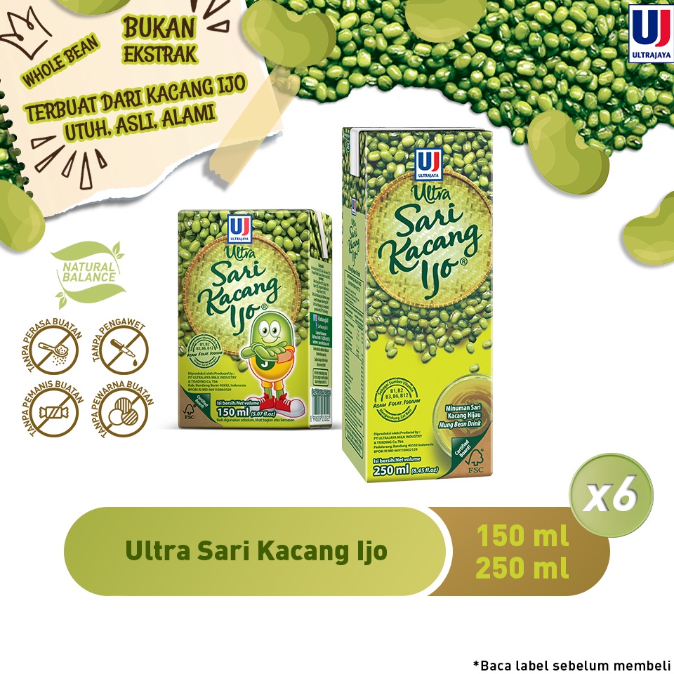 

Trend roduct Ultra Sari Kacang Ijo Paket isi 6pcs 8MZ