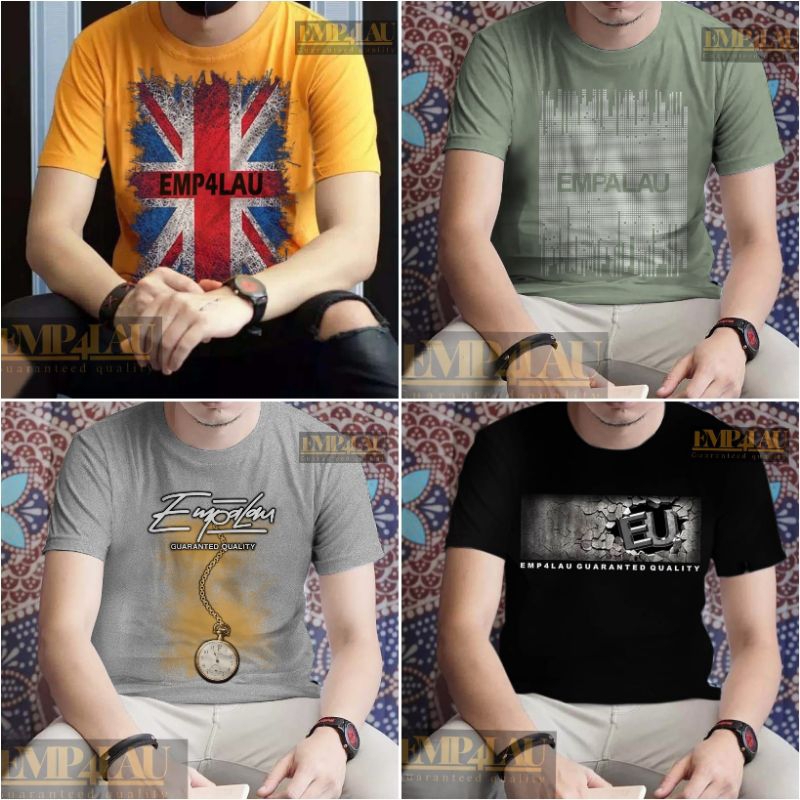 Baju kaos laki-laki tebaru ukuran M L XL