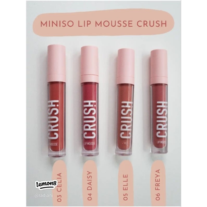 MINISO CRUSH LIP MOUSSE 100% ORIGINAL (rijek cek deskripsi)