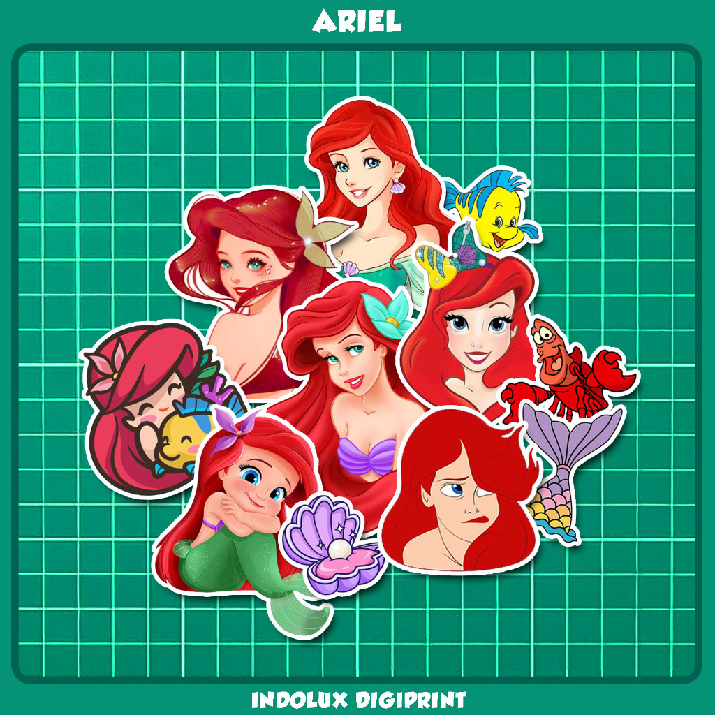 

Sticker Little Mermaid Ariel Disney Princess Stiker Journal Scraping Book