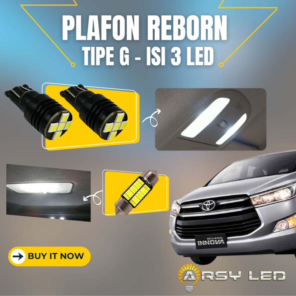 Lampu Plafon Kabin Mobil Innova Reborn LED