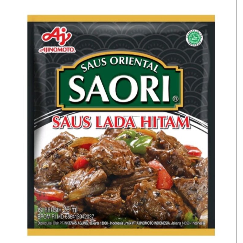 

Saori Saus Lada Hitam 1 renceng isi 10 sachet