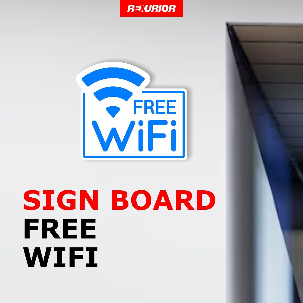 

Papan Free Wifi HITAM/ BIRU Akrilik Signboard I Rexurior