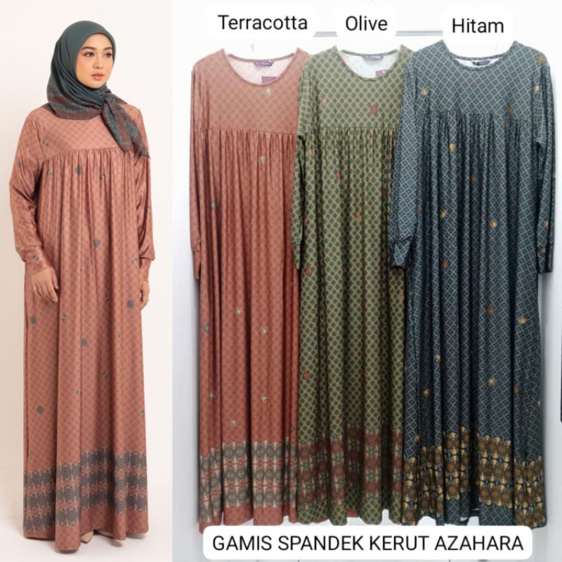 Gamis_Spandek_Kerut_Azahra