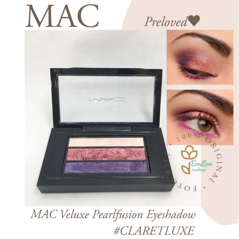 MAC eyeshadow Veluxe Pearlfusion Eyeshadow CLARETLUXE MAC eyeshadow pallete (Preloved)
