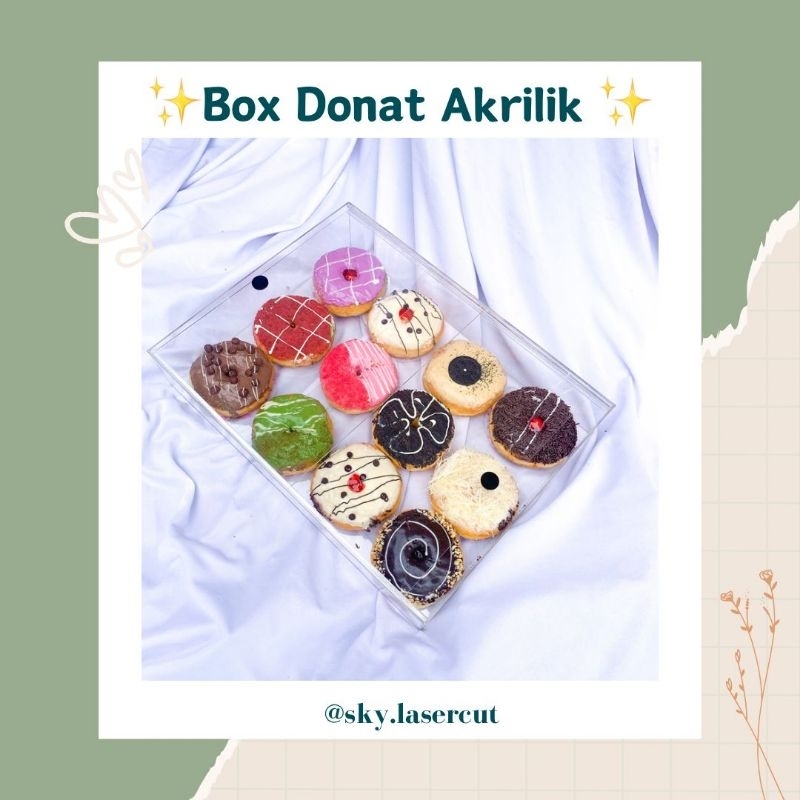 box donat akrilik / display donat akrilik / tempat donat / rak donat / display donuts