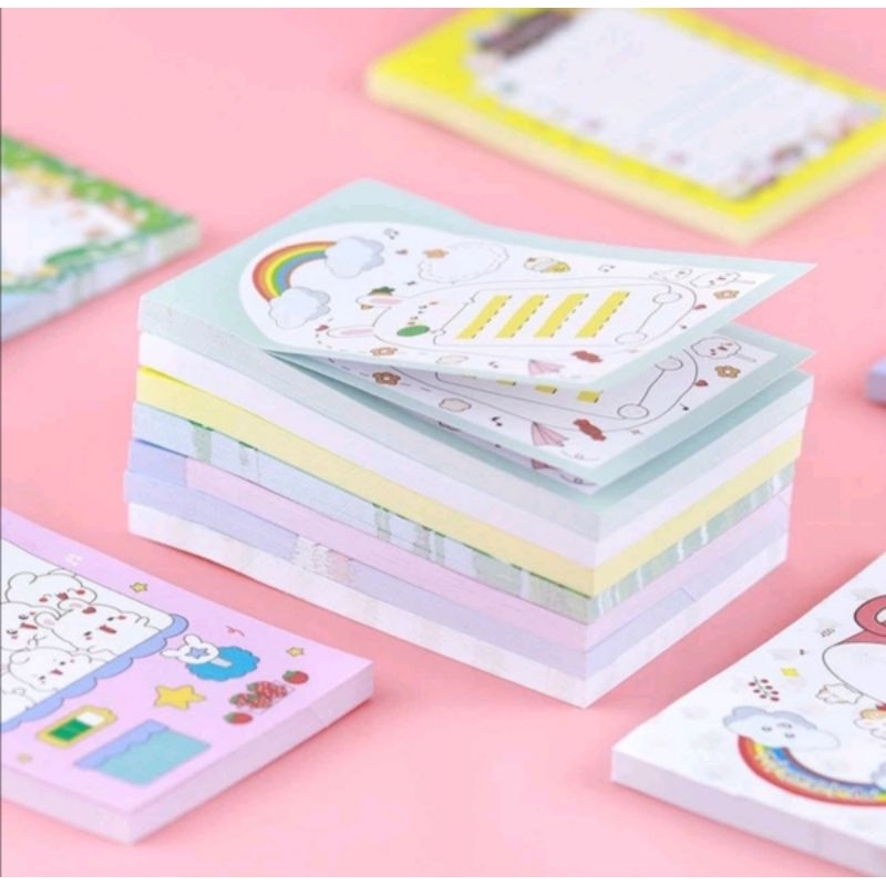 

0J2 - Sticky notes rabbit house memo tempel korea note paper bunny