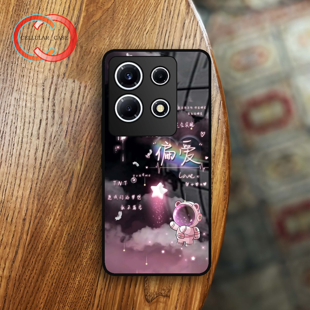 Softcase Kilau Infinix Note 30 | Note 30 Pro | [CS08] Astronot Mini | Pelindung Kamera Full Cover | 