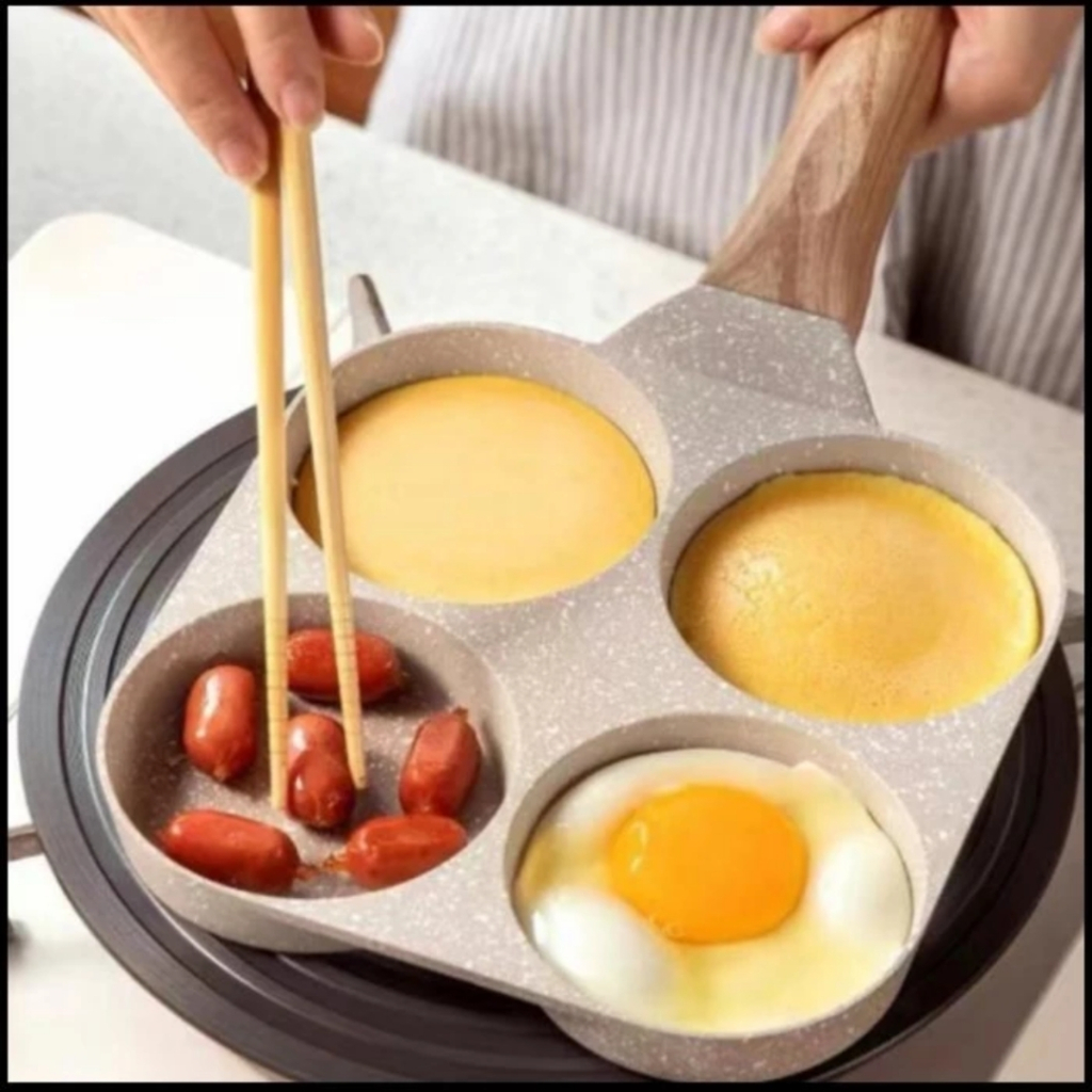 FRY PAN MARBLE 2 HOLE | EGG PAN MARBLE | FRYING PAN SERBAGUNA