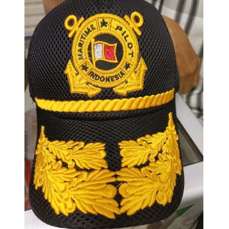 Topi lapangan jaring PANDU Maritime Pilot