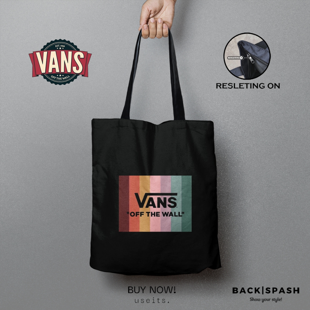 Totebag Vans - Vans Wanita - Vans Pria - Totebag Wanita - Totebag Pria - Totebag Kuliah - Tas Vans T