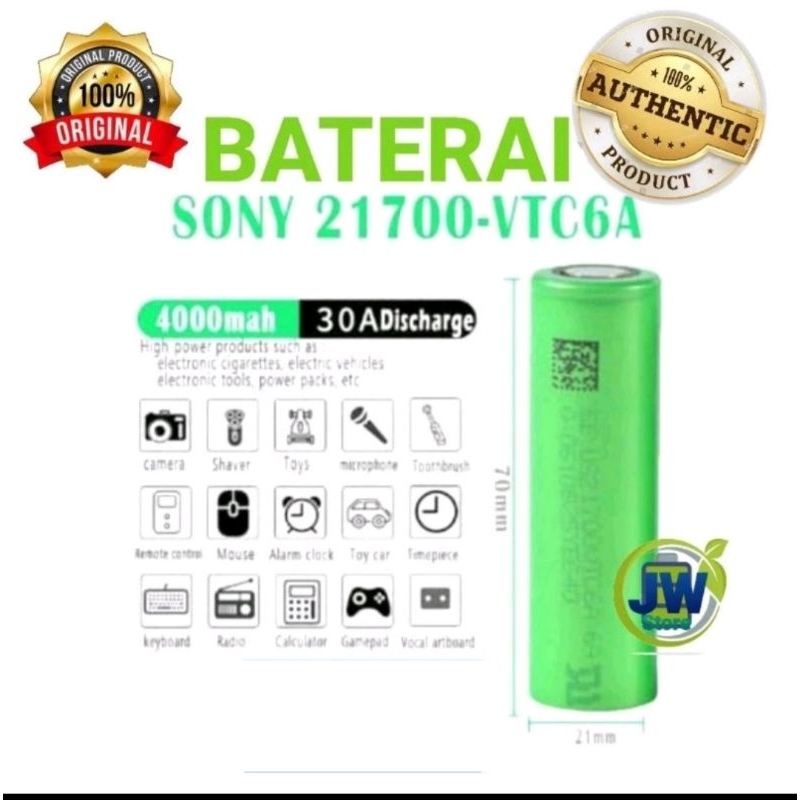 Baterai 21700 authentic 4000Mah