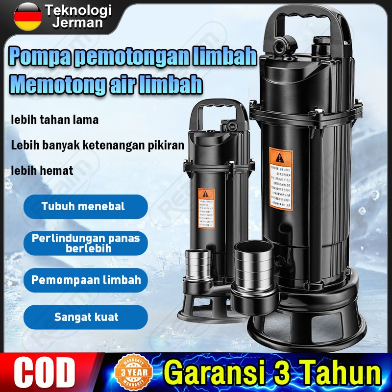 Pompa Celup Air Mesin Pompa Air Kotor Bersih Kotor Otomatis Submersible Pump Pompa Sawah Pompa
