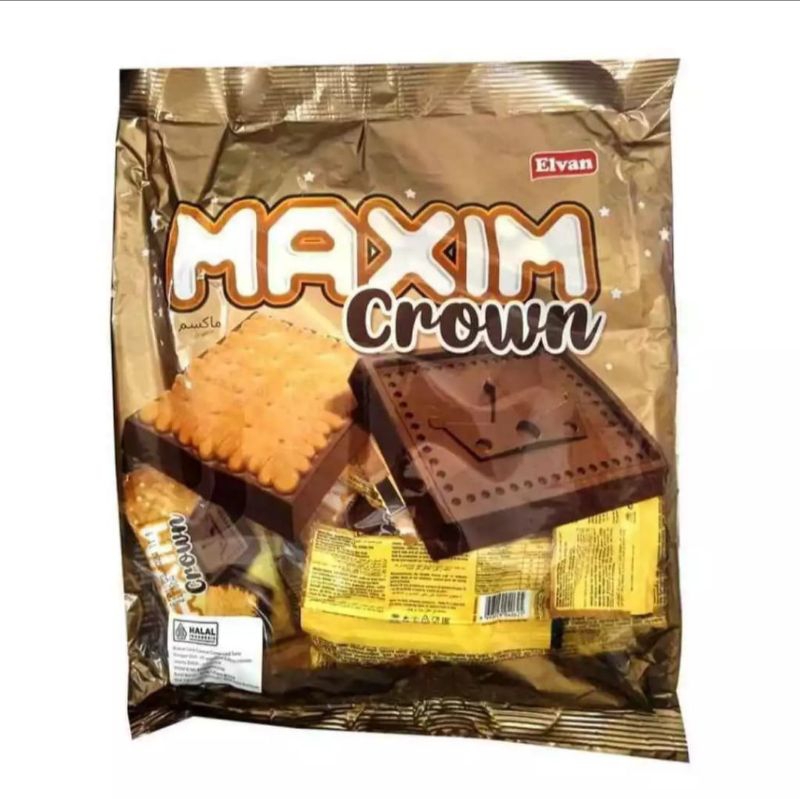 

Elvan maxim crown chocolate biskuit isi coklat isi 25pcs