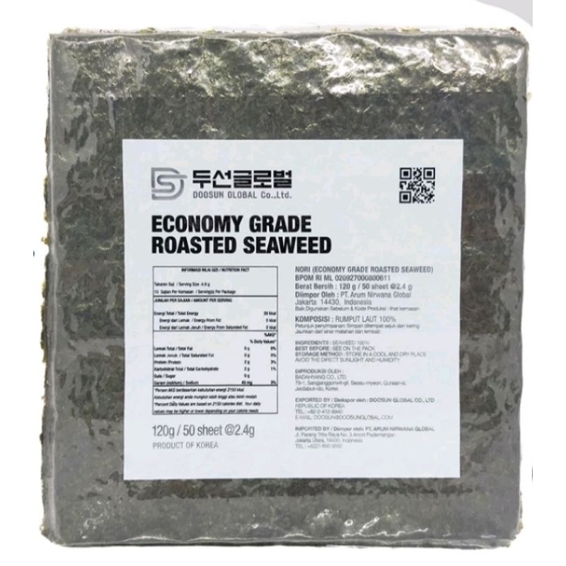 

RB Manjun Yaki Sushi Nori Doosun Sushi Seaweed KOREA Halal BPOM RI ML