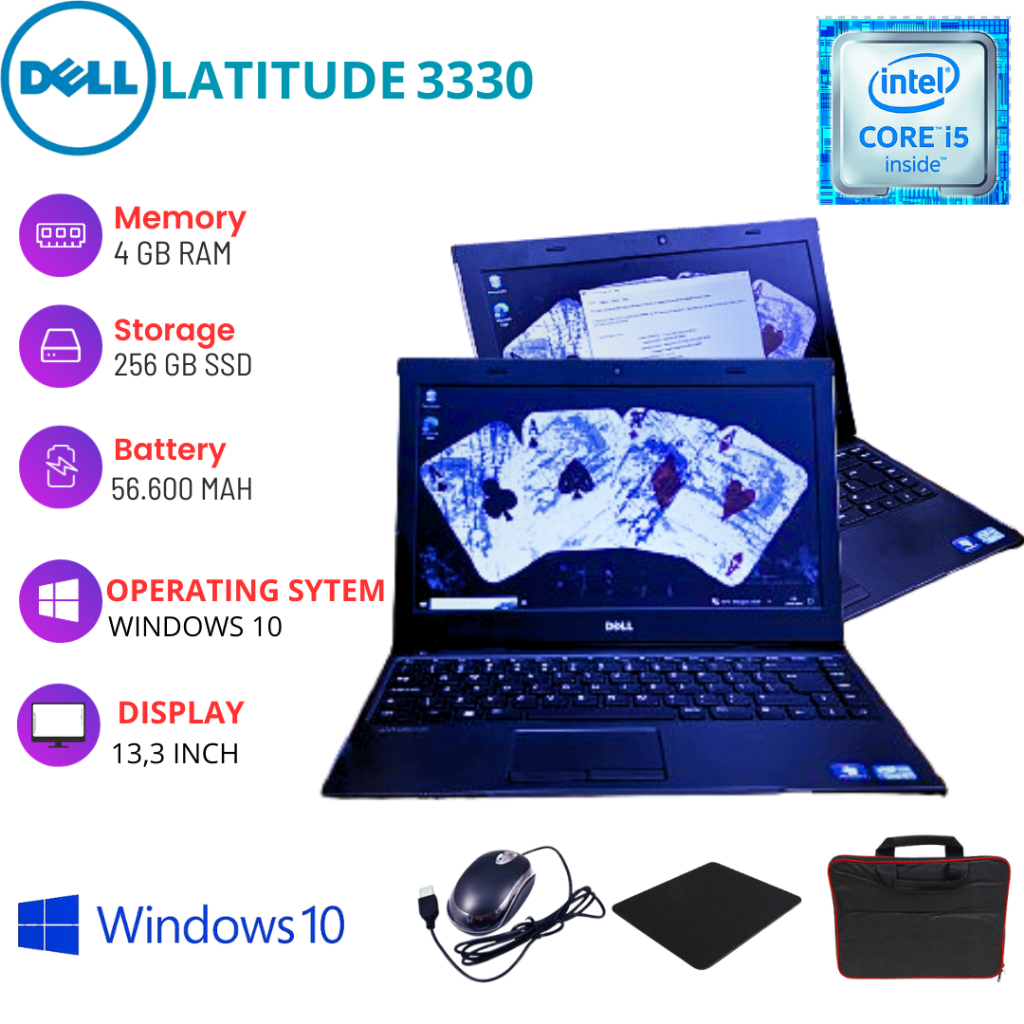 LAPTOP DELL LATITUDE 3390 2 in 1/3350/3340/3330/3160 SECOND LIKE NEW ORIGINAL GARANSI 100% LAPTOP PC