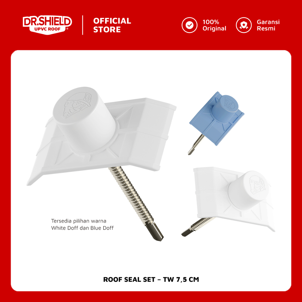 AKSESORIS DR.SHIELD - Roof Seal Set SW 7,5 cm / SKRUP / BAUT ATAP UPVC DR. SHIELD