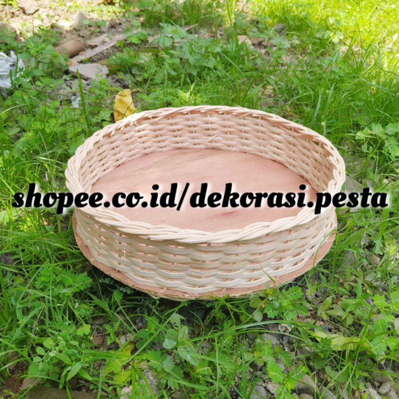 keranjang rotan bulat diameter 30cm