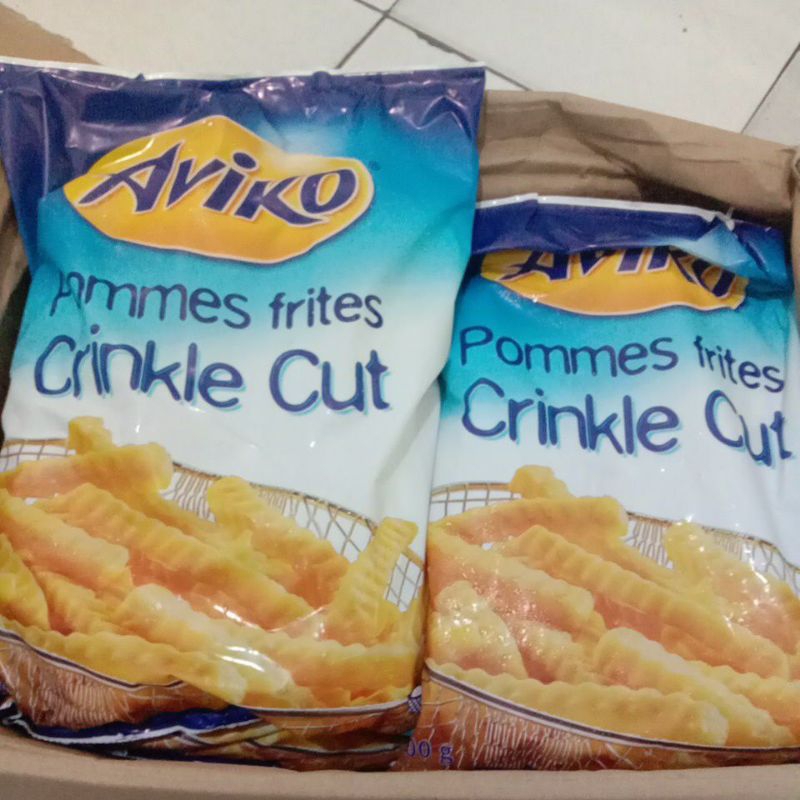 

Kentang Crinckle Aviko 1kg/ Kentang Shoestring 1kg