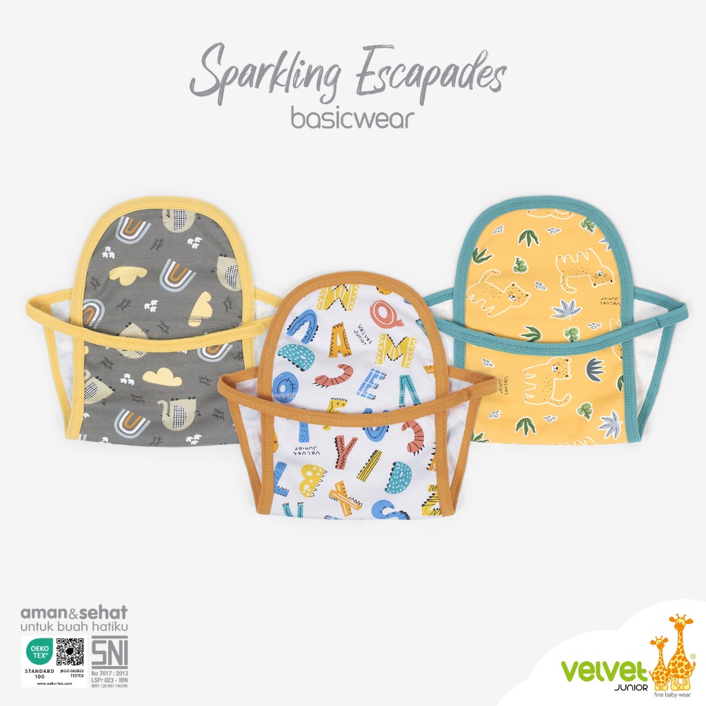 Velvet Junior Popok Newborn 1 set isi 3 Motif