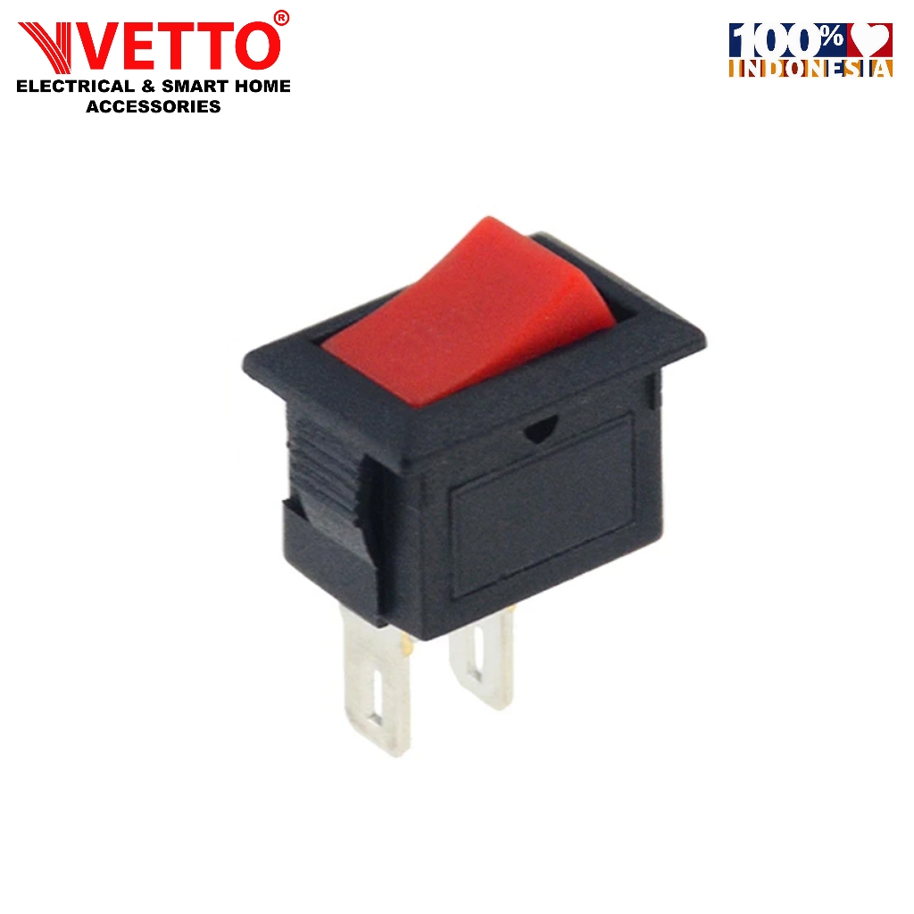 VETTO Saklar Power On Off Mini 2 Pin - Switch kaki 2 AC