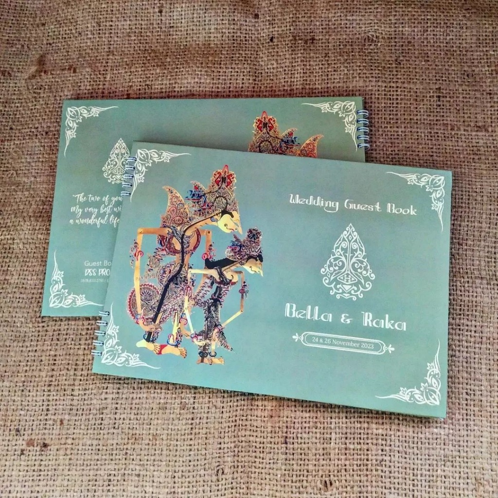 buku tamu desain jawa / buku tamu desain wayang / buku tamu aestetic / guestbook tema jawa