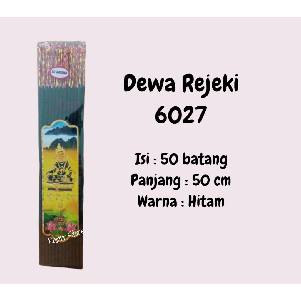 Dupa Hio Dewa Rejeki 6027 Nyala 4 Jam Kemasan Mika Isi 50 Batang