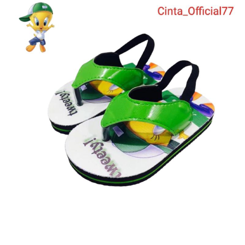 Cinta _Official77 - Tweety Sandal  Anak Baby Tali Belakang- Baby Tweety Bahan  Kulit Sintetis  cod