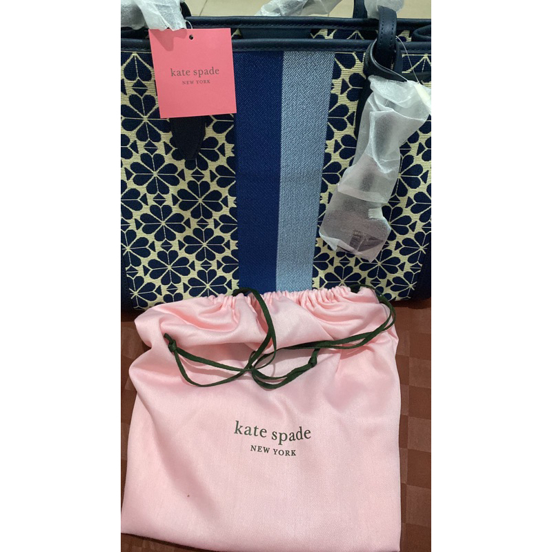 kate spade tote jacquard blue