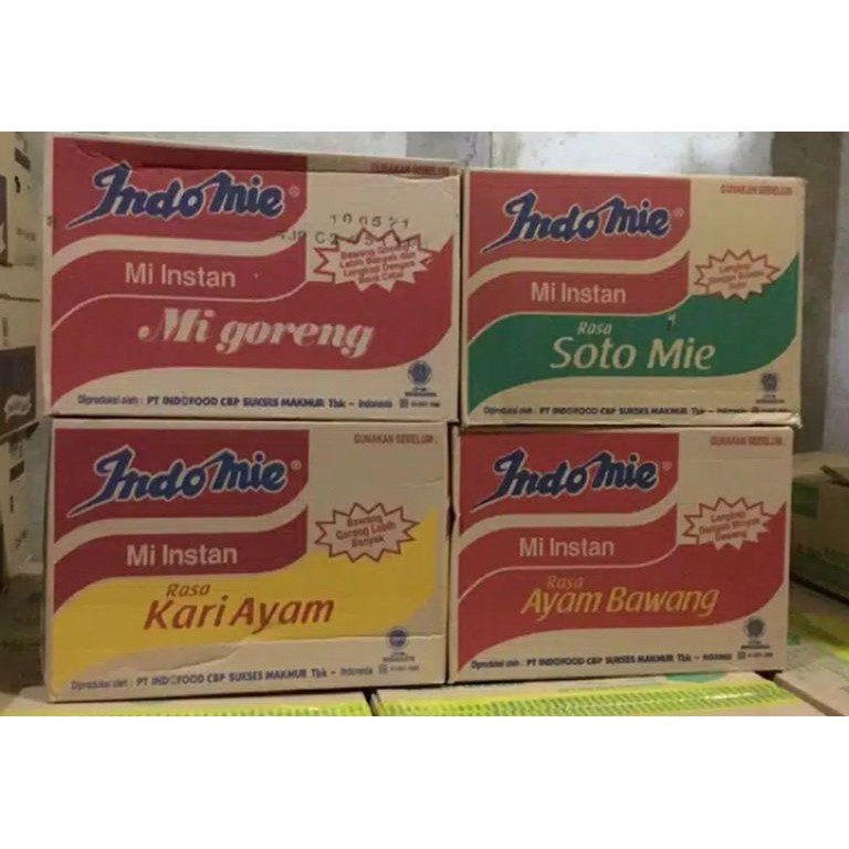 

TIPE HZ74 Indomie Goreng Soto Ayam Bawang Kari per dus isi 4 pcs BISA MIX