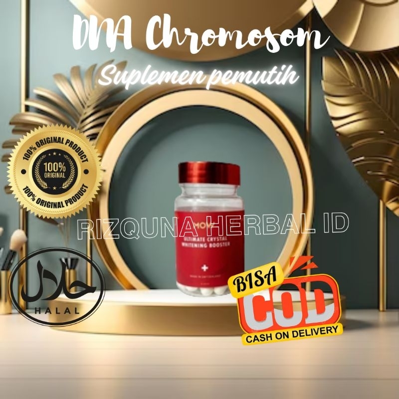 SUPLEMEN PEMUTIH ULTIMATE CRYSTAL WHITENING BOOSTER WITH DNA CHROMOSOME