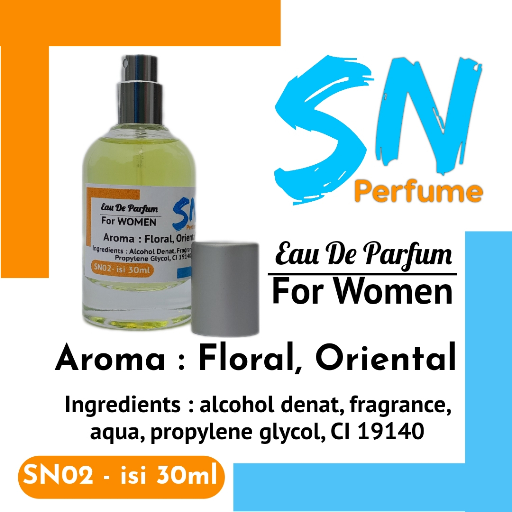 SN Parfum Original - untuk wanita aroma FLORAL ORIENTAL - 30ml - SN02