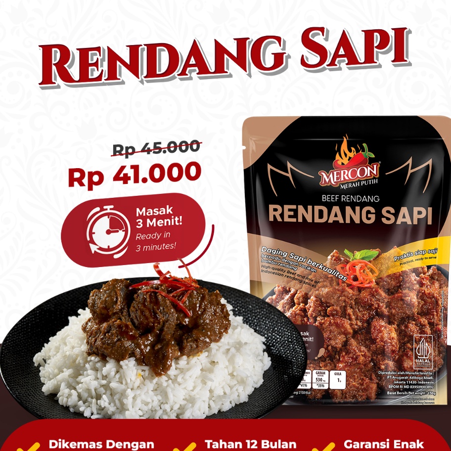 

MODEL SCN772 Mercon Merah Putih Satuan Limited Edition Rendang Sapi