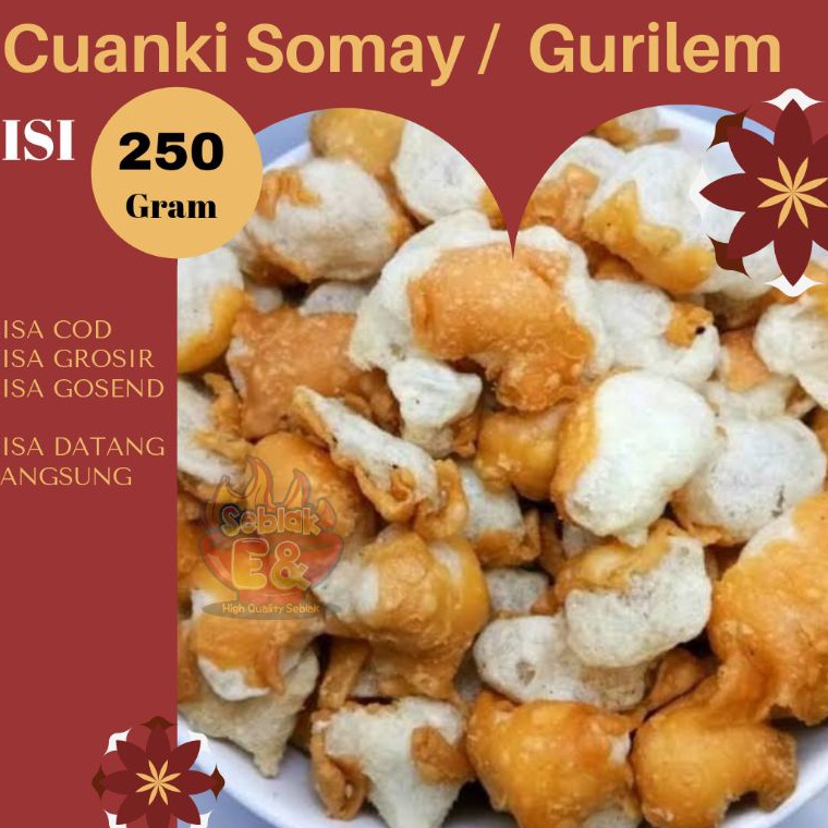 

MODEL AIA522 BISA COD CUANKI BATAGOR GURILEM SOMAY MINI 25 gr toping seblak baso aci bakso cuanki