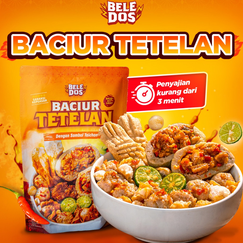 

TIPE YDS54 Beledos Baciur Tetelan 28 Gram dengan Sambal Taichan