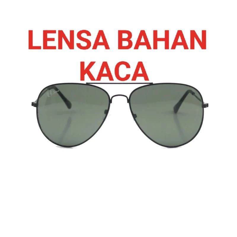 YE975 KACAMATA HITAM COWOK BL AVIATOR LENSA KACA