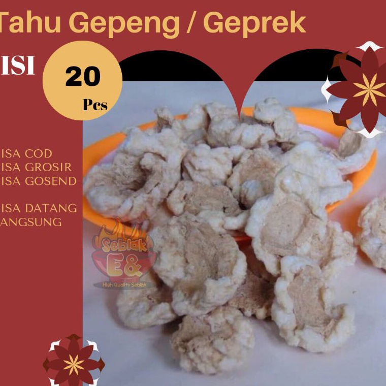

TIPE GNN59 Termurah Tahu gepeng geprek isi 2 pcs toping seblak baso Aci baso cuanki