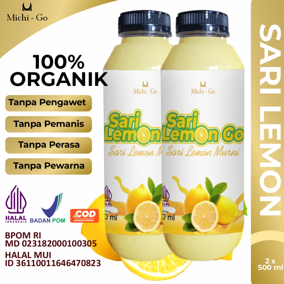 

KODE QGF84 MichiGo 1 Liter Sari Lemon Murni Pure Air Lemon Untuk Diet Detoks Detox Sudah BPOM