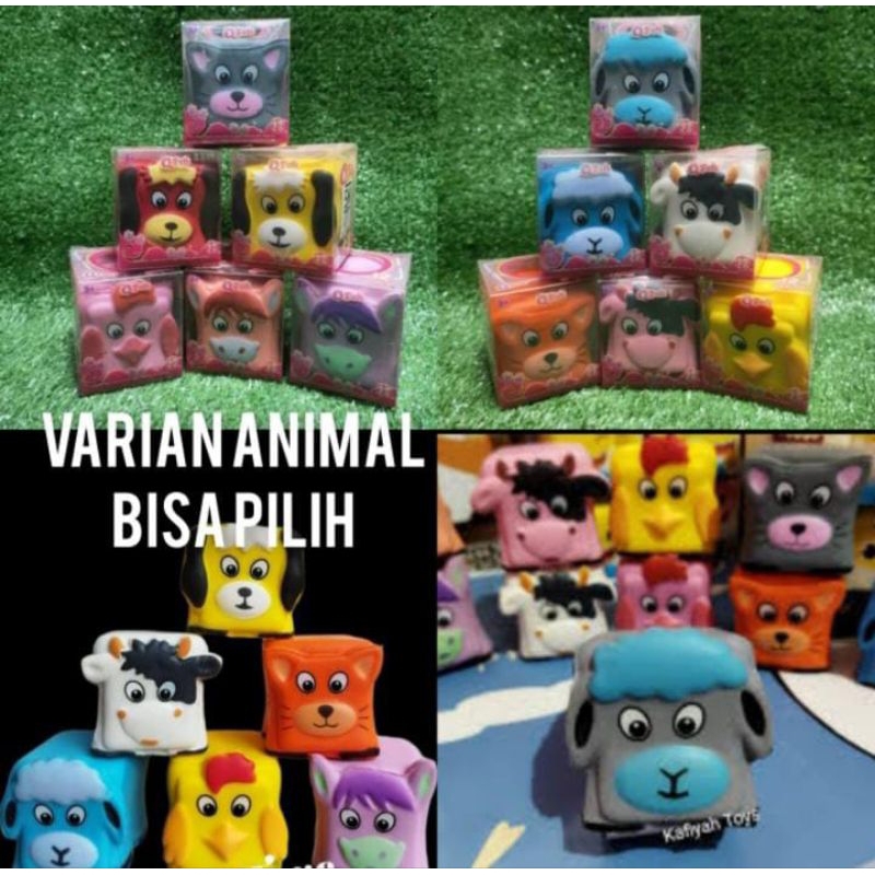 EMCO QPETS SQUISHY Q PETS ANIMALS ANIMAL ORIGINAL PREMIUM TERMURAH SE INDONESIA MAINAN ANAK REMAS RE