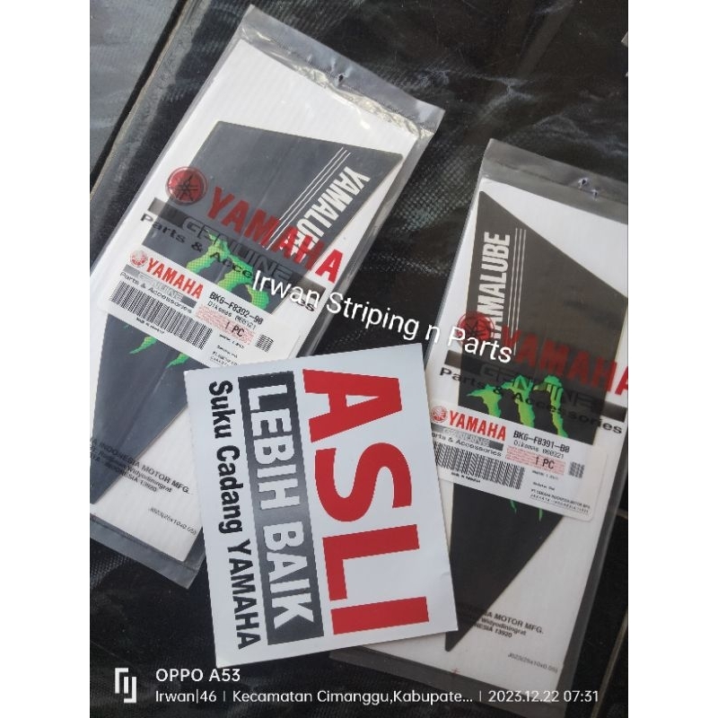 Sticker Stiker Striping Cover Windshield Visor ORIGINAL Yamaha R15 V3 Monster GP 2020