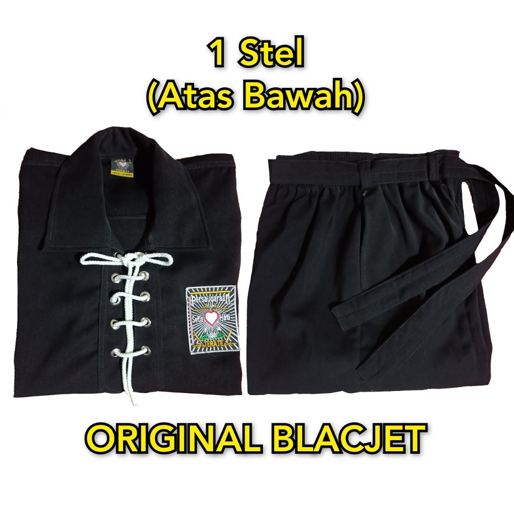 BLACK JET ORIGINAL - Baju Seragam Silat Sakral Warga PSHT Black Jet ORIGINAL