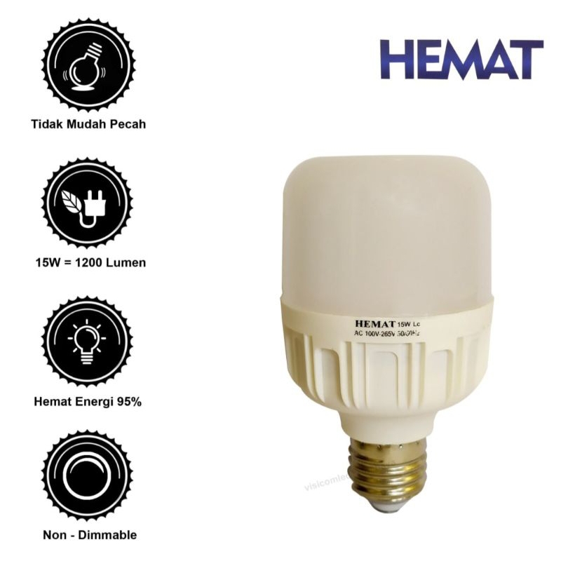 Lampu LED Hemat Energy G2000 15 Watt - Daylight