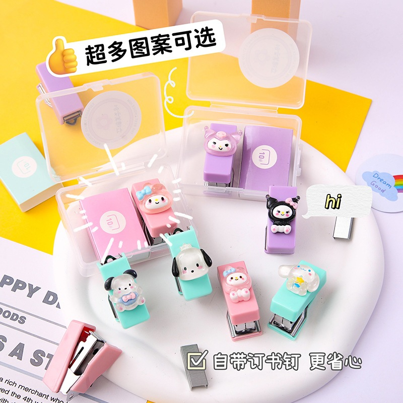

Heaven Staples Mini Stapler Sanrio Stapler kertas Steples