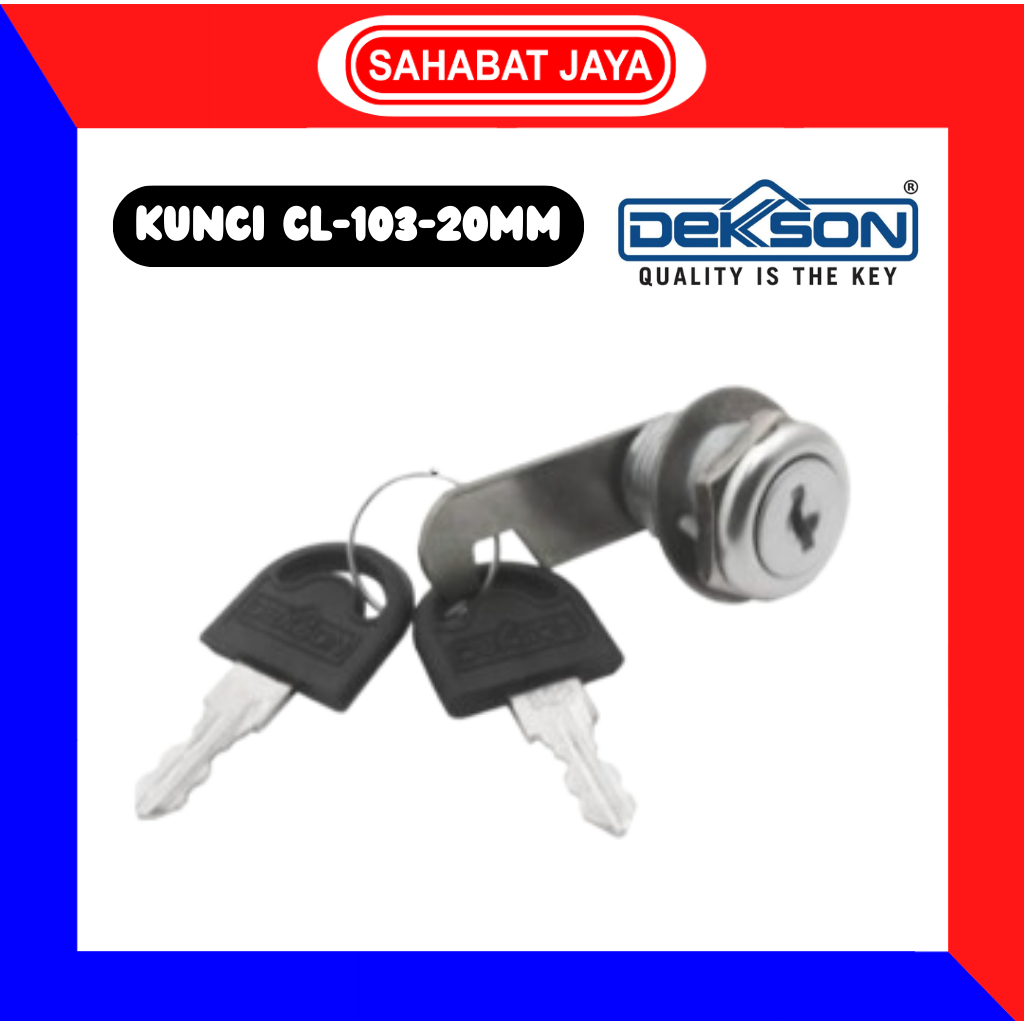 Kunci Laci Dekkson Dekson CL 103 20 mm Cam Lock Camlock Loker Lemari Kait