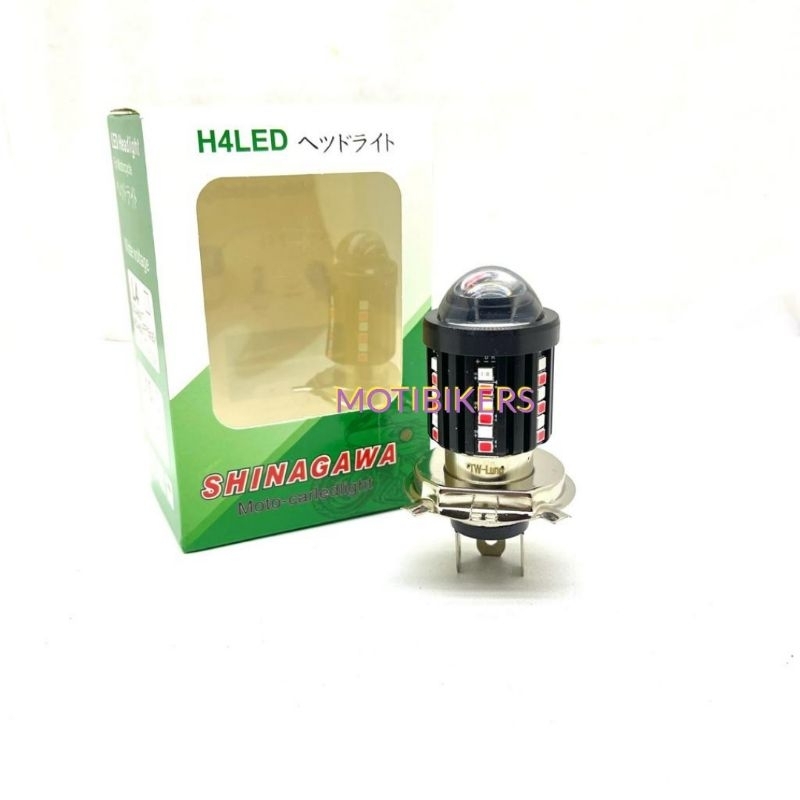 Lampu LED Utama H4 Motor Laser 30 LED Model Alien H4 2 Warna