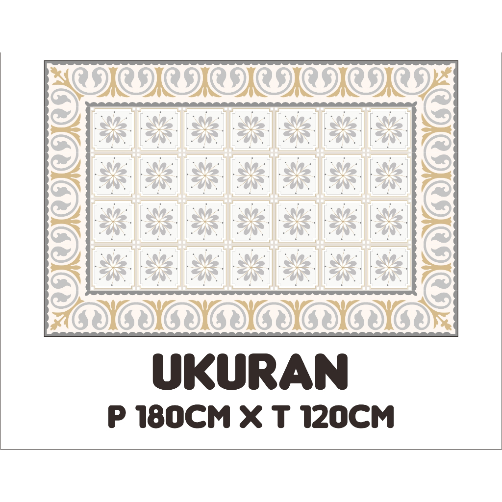 ST - Stiker Tegel Lantai Keramik Motif Frame 6